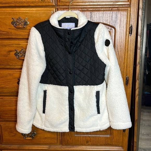 Madden Girl Sherpa Quilted Jacket Size Large - Picture 1 of 14